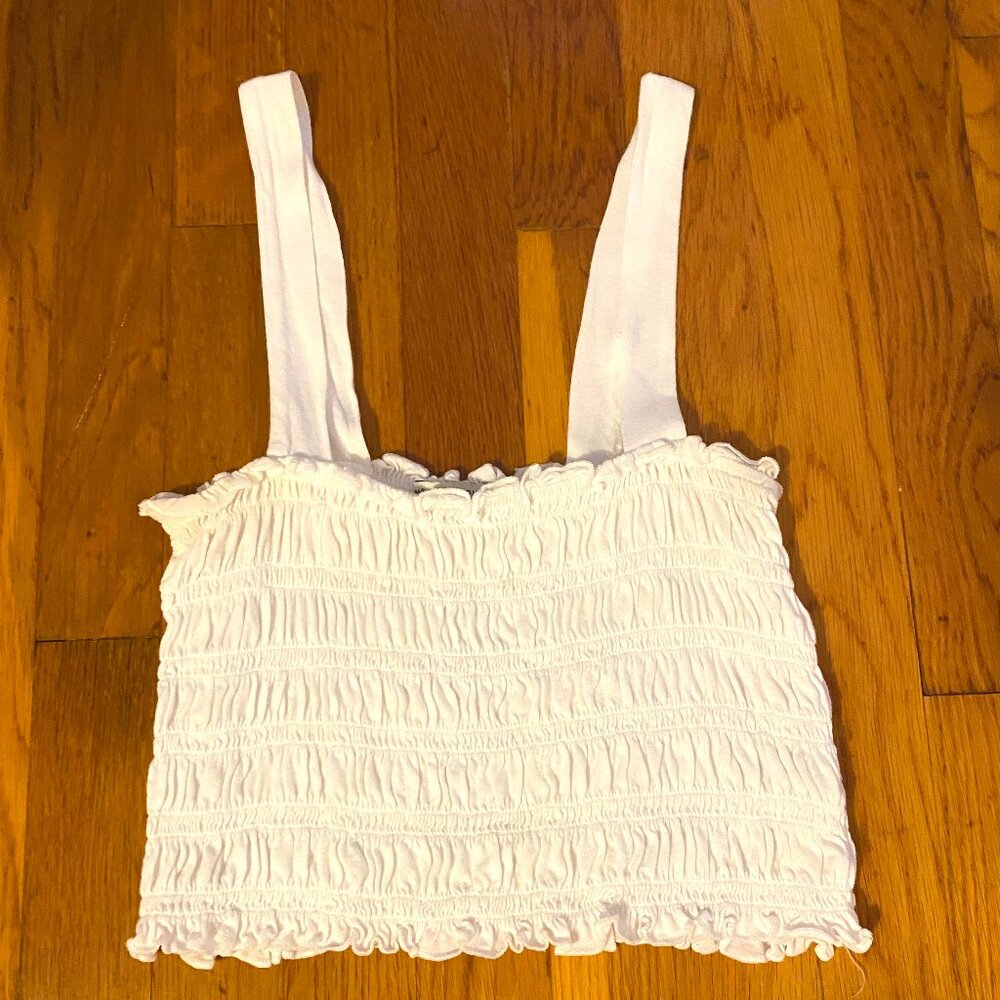 White ribbed tank top